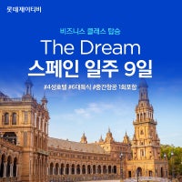 [롯데제이티비][유럽여행/패키지/프리미엄] 스페인 일주 7박 9일ㅣ비즈니스 클래스 탑승 | 전 일정 4성호텔 + 6대 특식