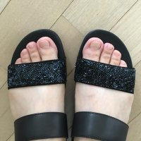 review of FITFLOP [스파클 크리스탈 샌들] 로즈골드 여성 124462  245  연핑크