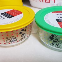 review of Pyrex 8피스 유리 식품 보관 용기 세트 4컵 3컵 장식 원형 식사 직사각형 준비 BPA 프리 뚜껑 디즈니 미키와 친구들  Minnie Mouse 핫템 잇템