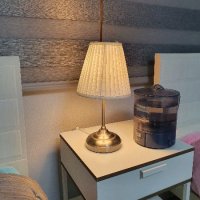 review of Pleats Wood Lamp 감성 우드 플리츠 단스탠드 침실 조명 빈티지 무드등 램프 협