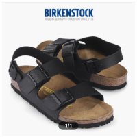 review of Birkenstock 밀라노 - 가죽 소프트 발바닥남녀공용 블랙 아말피 142776