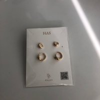 review of HAS 하스 Half ring acrylic earrings HXS02