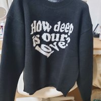 review of [러브이즈트루] VL 2D CAT KNIT(NAVY) 5001745395