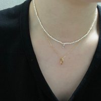 review of 딥브로우 pearl clover necklace 925