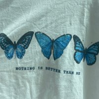 review of 낫띵이즈베럴댄미 크롭 BUTTERFLY X-RAY TEE