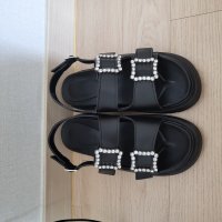 review of [스퍼] 아이코닉 웨빙 클립 샌들 QS4430 아이보리