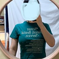 review of N커버 Ncover Diagonal full name 크롭 tee-네이비