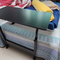 review of 미니 침대책상 간이 이동식 침대테이블 높이조절테이블