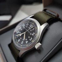 review of HAMILTON 시계줄 스트랩 해밀턴 검은 물에 적응 40mm 카키 필드 나토 다이빙 남성 나일론 시계의 의도  22mm + 하늘색