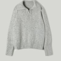 review of [앤니즈] Nep wool halfneck zip-up knit (beige)