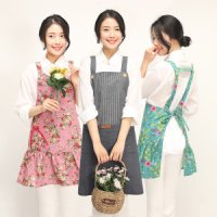 review of 블랑 꽃 자수 에이프런 플로리스트 카페 바리스타 예쁜 원피스 플레어 앞치마