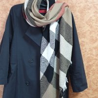 review of BURBERRY 버버리 몽타주 프린트 울 실크 라지 스퀘어 스카프 아카이브 베이지 8035555 A7026