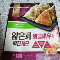 review of 풀무원 얇은피 꽉찬세모탱글새우만두 480g