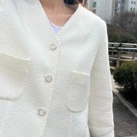 review of 틸아이다이 Wool collarless jacket