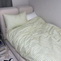 review of pigment cotton bedding - pale blue