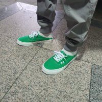 review of Vans 반스 캔버스 어센틱 뮬 그린