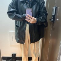 review of 틸아이다이 13차 Eco leather pocket jacket