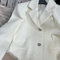 review of 틸아이다이 7차 Collarless pearl button summer tweed jacket