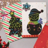 review of 크리스마스 스크래치 카드 봉투 10SET