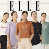 review of 엘르 ELLE 화이트 레터링 루즈핏 얇은 코튼 반팔 티셔츠