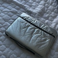 review of MATIN KIM GLOSSY SMART CLUTCH BIG BAG IN