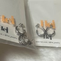 review of [헤이]double layer heart earring