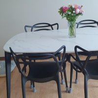 review of 철제 반달선반 1700 반타원 세라믹 식탁마블 철제식탁 커플