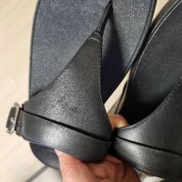 review of FITFLOP 그라시에 버클 토포스트 레더 쪼리 All Black