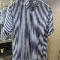 review of 남성 반팔셔츠 남성용 줄무늬 반팔 셔츠 땀 흡수 부드러운 데일리 웨어