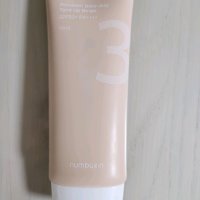 review of 넘버즈인 3번 톤업크림 도자기결 파데스킵 베이지 선크림대용 50ml