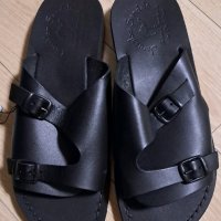 review of 예루살렘샌들 Jerusalem Sandals Esther - 가죽 꽃 플립 플롭 -