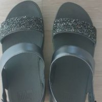 review of 여성 핏플랍 스파클리 글리터 루루 샌들 조리 스파클 스트랩 크리스탈 로티에 FITFLOP