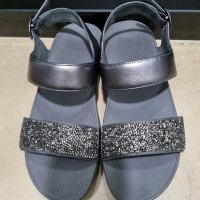 review of 여성 핏플랍 스파클리 글리터 루루 샌들 조리 스파클 스트랩 크리스탈 로티에 FITFLOP