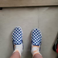 review of VANS 반스 클래식 슬립온 컬러 띠어리 체커보드 대즐링 Classic Slip-On VN0A7Q5D6RE1