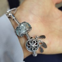 review of Pandora 판도라 겨울 눈송이 무라노참 BLUE 792377C00