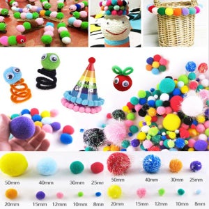 반짝이 뿅뿅이 (대용량) 15/20/25/30mm 국내산 뽀송이 솜방울 폼폼이