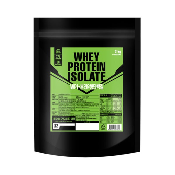 ★임박특가★ WPI 2kg(글랜비아) 성풍무맛 포대유청 순수 단백질 보충제 분말 가루 (옵션명 소비기한 확인 필수!)