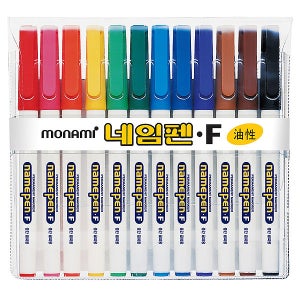 모나미 네임펜12색세트 F 중간글씨용