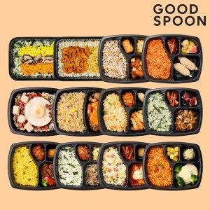 굿스푼 저당 맛있는 다이어트식단 12종 12팩 양많은 도시락 간편 관리 현미밥 닭가슴살 냉동 배달