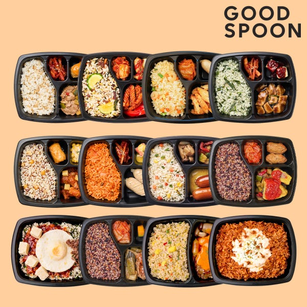 굿스푼 저당 맛있는 다이어트식단 12종 12팩 양많은 도시락 직장인 현미밥 닭가슴살 배달