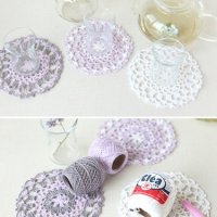 Lacy Cup Crochet Doily_레이시 컵받침 코바늘 도일리