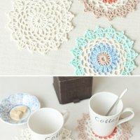 4 Colors Crochet Doily_4색 코바늘 도일리/컵받침[AN]