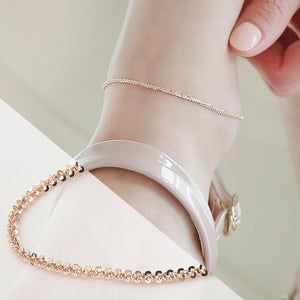 14k,18k 글리터 체인 발찌
