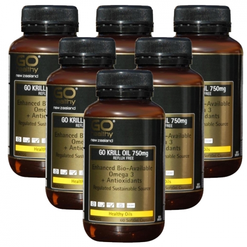 [고헬씨] Go <b>크릴오일</b>(남극해 크릴새우 오메가3) <b>750mg</b> 60캡슐X6개