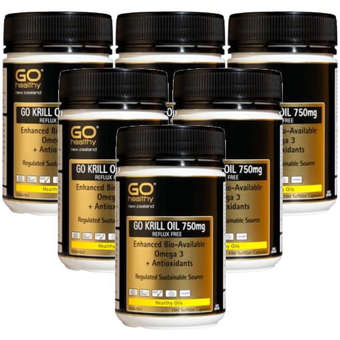 [고헬씨] Go <b>크릴오일</b>(남극해 크릴새우 오메가3) <b>750mg</b> 100캡슐X6개