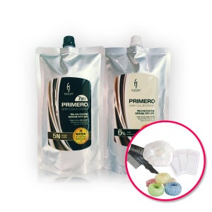 코겐 프리메로 웰빙 저자극 스피드 7분 칼라크림 오징어먹물 염색약 500g