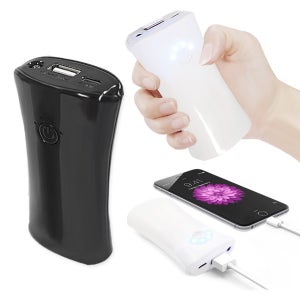 애니클리어 슬림형 LED손전등 5200mAh 휴대용 충전식 보조배터리 iGPB3