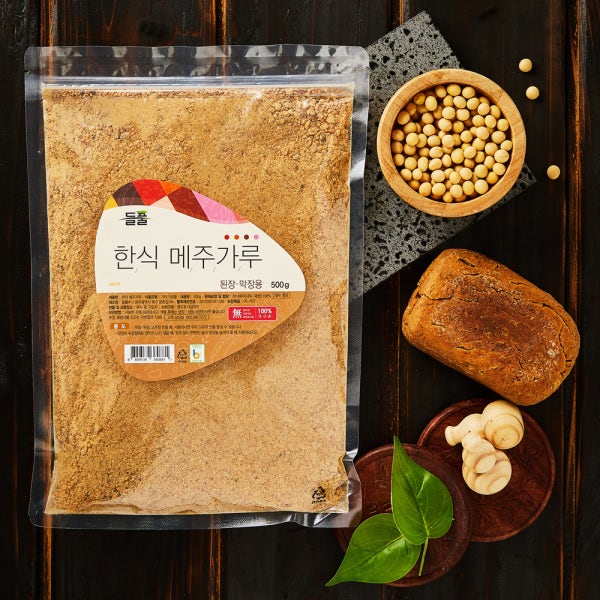국산 콩으로 빚어낸 재래식 메줏가루 [들풀] 한식 메주가루(된장막장용) 500g