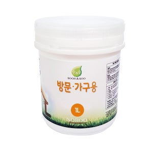 노루페인트 곰팡이방지 순앤수 친환경 수성페인트 1L 방문가구용 반광