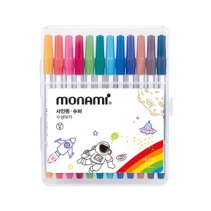 모나미 슈퍼싸인펜12색세트